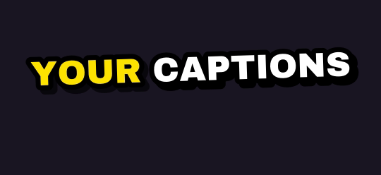 Bold impact caption style