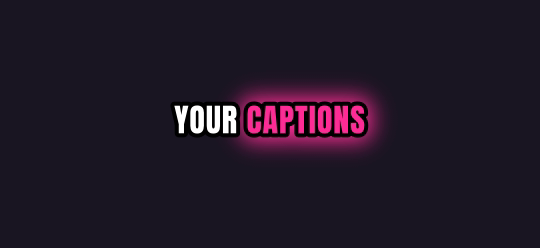Reels caption style