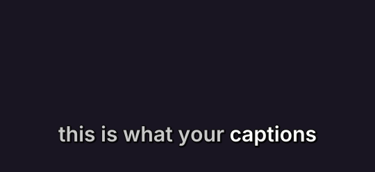 Minimal pro caption style