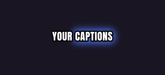 Neon glow caption style