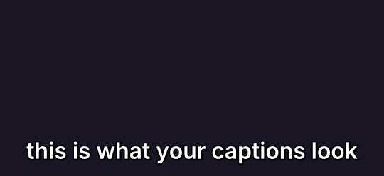 Clean caption style